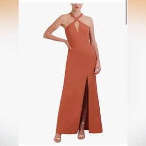 BCBGMaxAzria Strapless Rust Dress